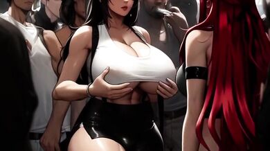 Tifa Lockhart Takes BBCs From Lesbians On The Midgar Train