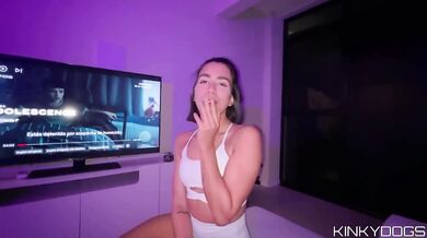 My neighbor visits me for a quickie while my wife’s away sucking my cock in doggystyle
