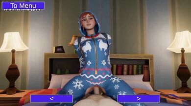 Fortnite Ruby deepthroat in onesie cumshot creampie gamers get wrecked