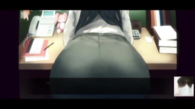 Office secretary ignores me then takes rough creampies while bent over her desk