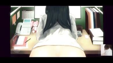 Office secretary ignores me then takes rough creampies while bent over her desk