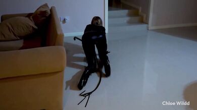 Big dick ruin slut cat woman's tight hole raw