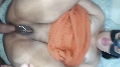 Petite latina gets gaping anal missionary first time rough and intense