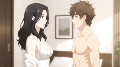 Stepmom caught stepson in her lingerie and gave live show