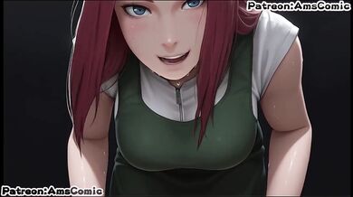 Kushina Uzumaki big tits blowjob hentai cumshot rough animation