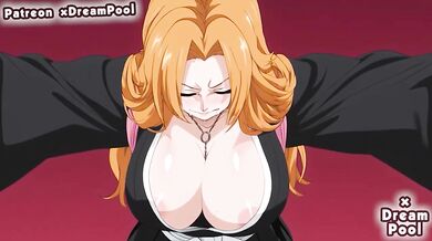 Big Tits Rangiku Matsumoto forced deep throat blowjob rough cumshot hentai