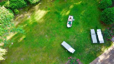 Drone POV hot rimjob in garden Marc in white thong I lick his cute little ass