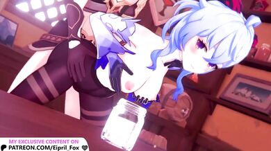 Sweety Ganyu x Aether Genshin Hentai Animation Destroyed