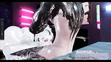 Second Life Goonpad: Rough deepthroat facefuck with a big ass pounding hard