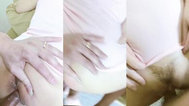 Doggy style with my big ass asian girl ruined with creamy pussy juices