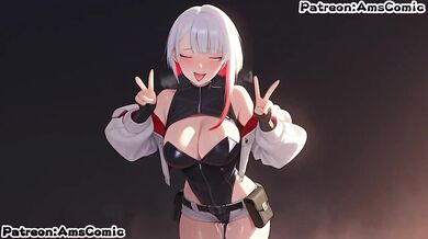 Cyberpunk Edgerunners Lucy big tits blowjob hentai