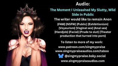 Slutty wild public orgasm unleashed homemade erotic audio squirted until cum drips