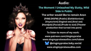 Slutty wild public orgasm unleashed homemade erotic audio squirted until cum drips