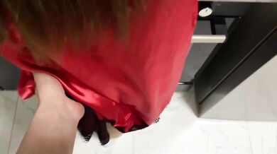 Stepbrother fucks me raw in the kitchen while I stir the pot