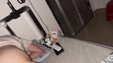 Buried deep and completely overwhelmed by his cum