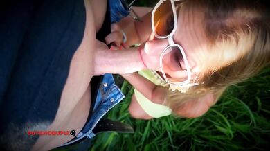 Dutch Milf Destroyed in Cornfield Public Anal with Cum Swallow