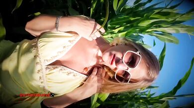 Dutch Milf Destroyed in Cornfield Public Anal with Cum Swallow