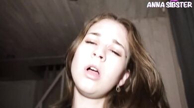Lost in the forest POV small slut gets rough creampie accident with stranger
