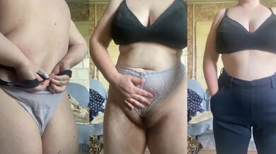 Chubby goddess preps her garden with big tits swaying in the sun