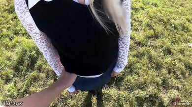 Stranger picks up hitchhiking college girl and fucks her raw on the road