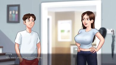 Summertime Saga 19 fucked her stepmom and stepsis big tits raw hentai