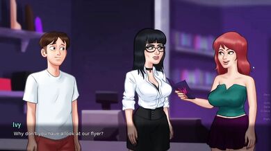 Summertime Saga Part 17 hentai cartoon orgy with new big tits stepmom