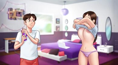 Summertime Saga Part 17 hentai cartoon orgy with new big tits stepmom
