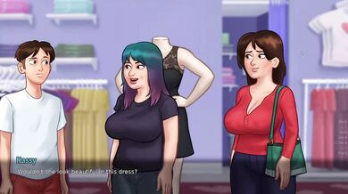 Summertime Saga 16 destroys big tits MILF stepmom and stepsis raw hentai game