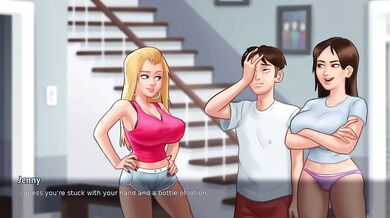 Summertime saga part 15 stepsis big tits hentai cartoon milked