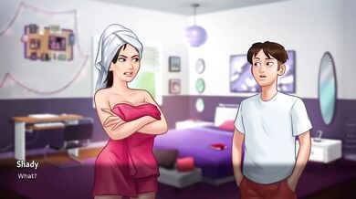 Summertime Saga Part 12 big tits MILF stepsis stepmom hentai game destroyed