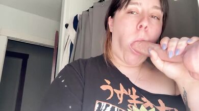 Chubby MILF destroys dick in audition blowjob audition
