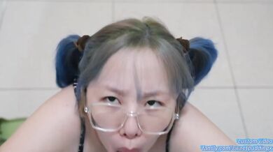 cute 18 year old asian girlfriend sucks your dick raw POV blowjob