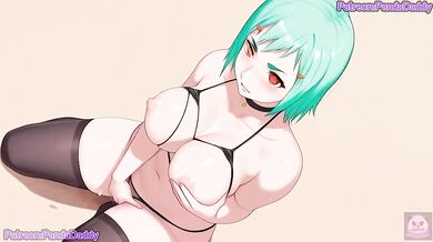 Naruto big tits Fuu bikini blowjob anime hentai rough cumshot