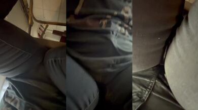 Lazy girl destroy her jeans soaking wet pee panties ruined