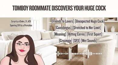 Tomboy roomie gets stuffed with huge cock audio only