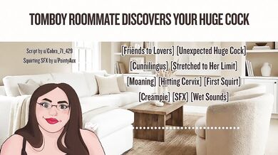 Tomboy roomie gets stuffed with huge cock audio only