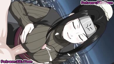 Naruto anime haku rough blowjob big tits cumshot hentai