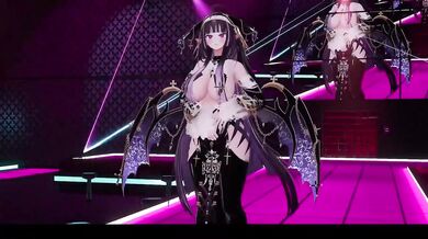 Thicc elf vtuber strips naked to conqueror hentai mmd twerk