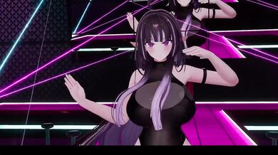 Thicc elf vtuber strips naked to conqueror hentai mmd twerk
