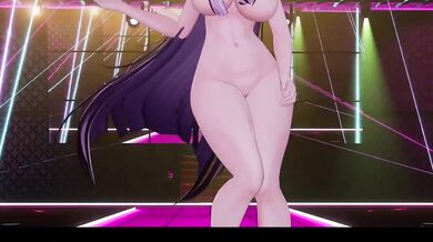 Thicc elf vtuber strips naked to conqueror hentai mmd twerk