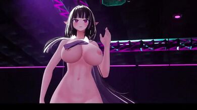 Thicc elf vtuber strips naked to conqueror hentai mmd twerk