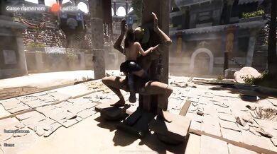 Lara’s First Ride With the Ancient Guardian stockings wet with oiled up reality