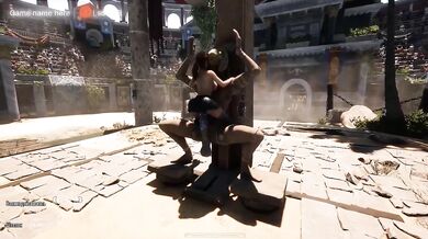 Lara’s First Ride With the Ancient Guardian stockings wet with oiled up reality