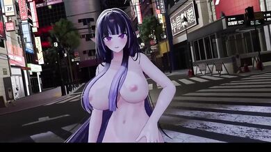 Elf VTuber gets destroyed in hot Kpop anime cosplay Hentai MMD