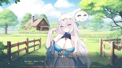 Goddess gives divine blow job in erotic card battler game Hentai