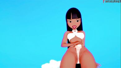 Chel’s choking POV in hotsprings cumgasm big tits crushed