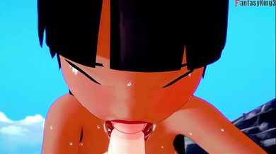 Chel’s choking POV in hotsprings cumgasm big tits crushed