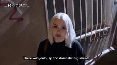 Russian whore flashes big tits on first date then gets destroyed public sex and cum on face