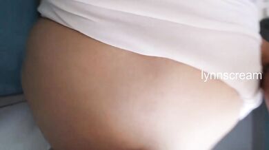 Thirsty petite Latina Lynn gets face and tits wrecked with cum