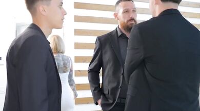 My stepdad's friend fucks us all hardcore four-way DP humiliation gangbang
